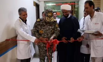 افتتاح بخش رادیولوژی درمانگاه منطقه پدافند هوایی شمال شرق