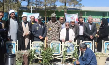 برگزاری یادبود شهید باقر مهوری در گلستان شهدای اصفهان