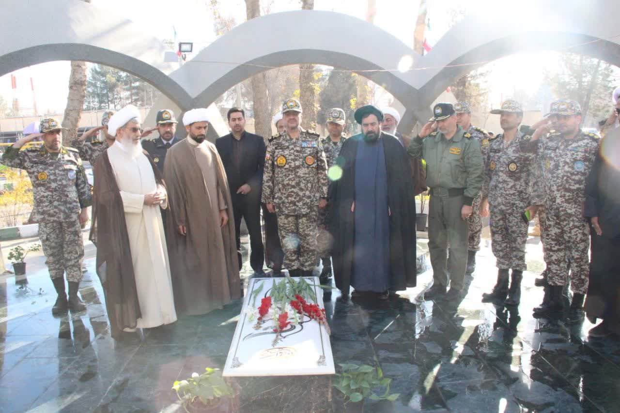 افتتاح یادمان شهید گمنام منطقه پدافند هوایی شمال شرق